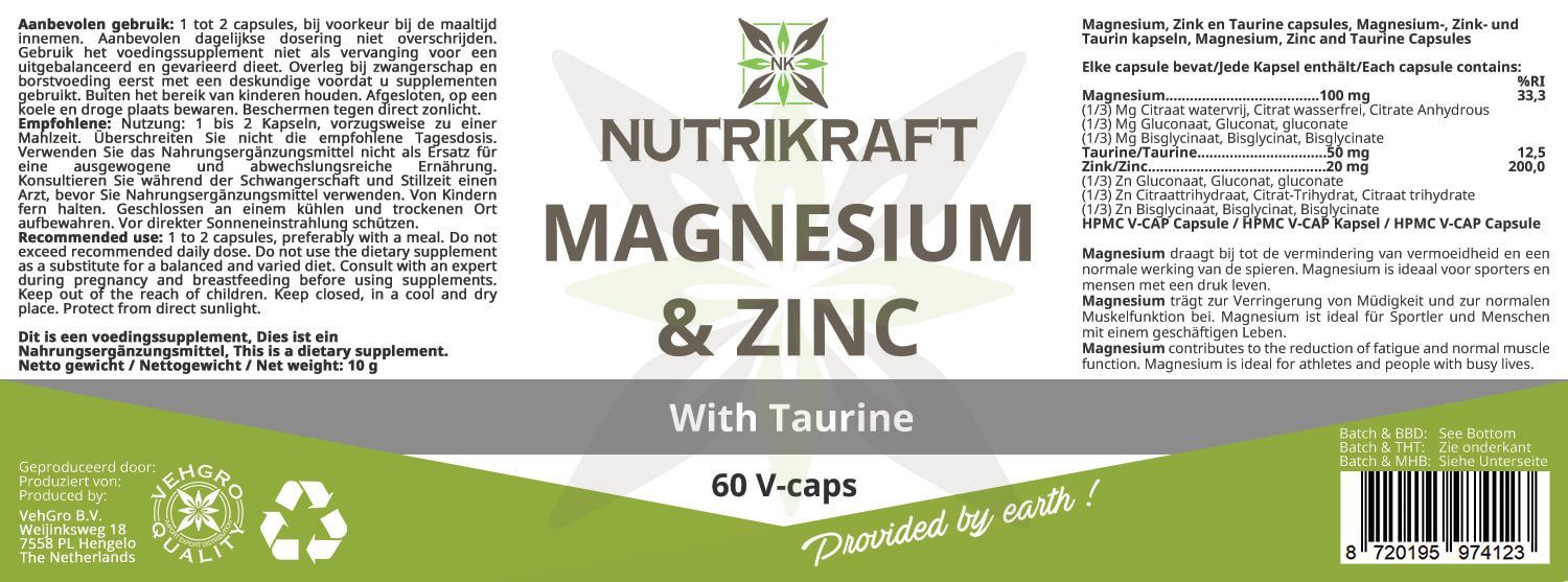 Magnesium/Zink capsules 60 stuks