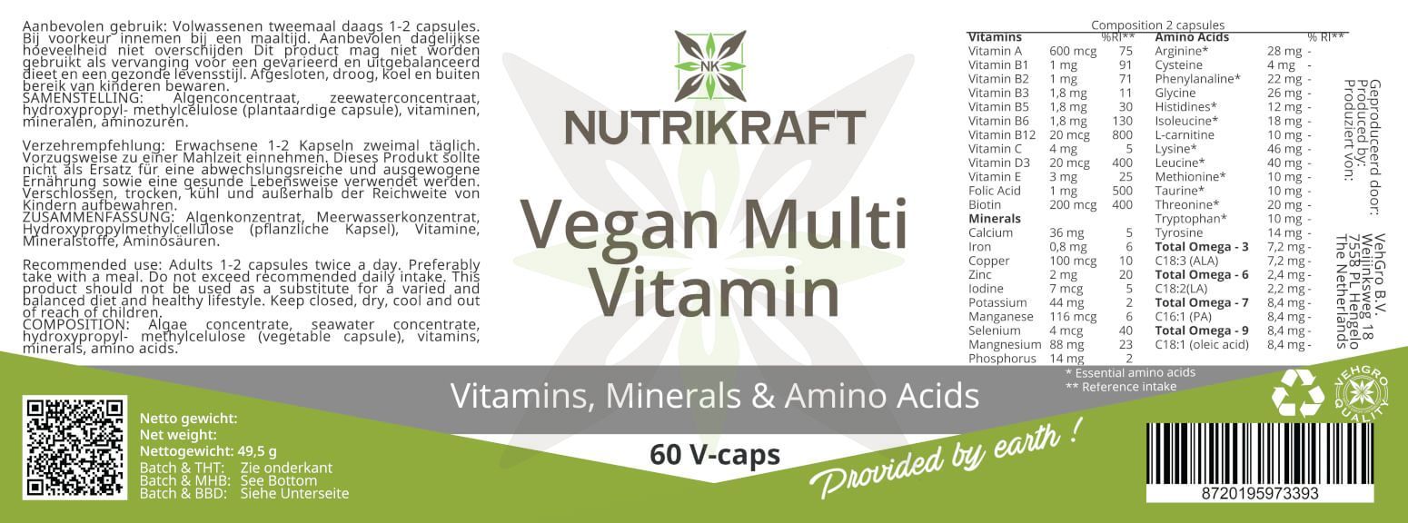 Veganes Multivitamin Kapseln 60 Stück