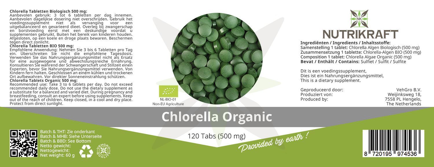 Chlorella comprimés 120 pièces bio